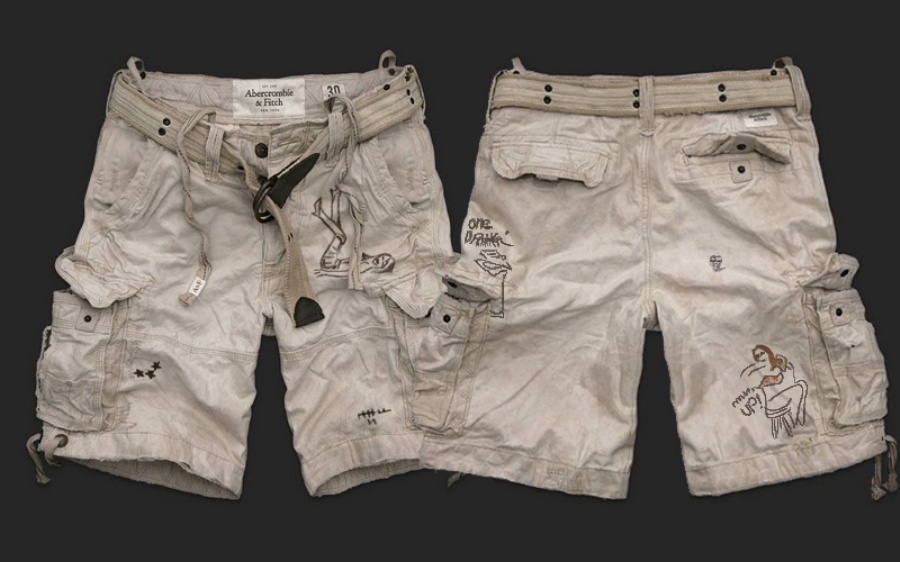 Abercrombie Fitch Hombres Cargo Patalón Corto AF7555